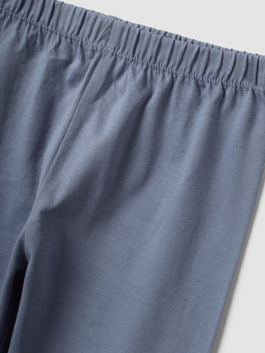 Pigiama lungo verde con stampa in cotone jersey organico per neonato e bimbo_3