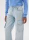 Girls' blue pure cotton relaxed fit jeans_2