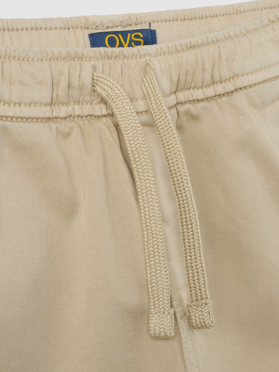 Pantaloni da bambino in cotone beige regular fit_2