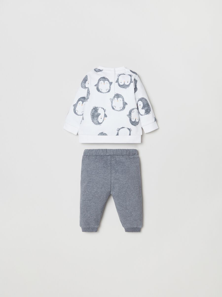 Set in cotone con stampa pinguini_1