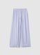 Regular fit multicolour striped trousers in pure viscose_4