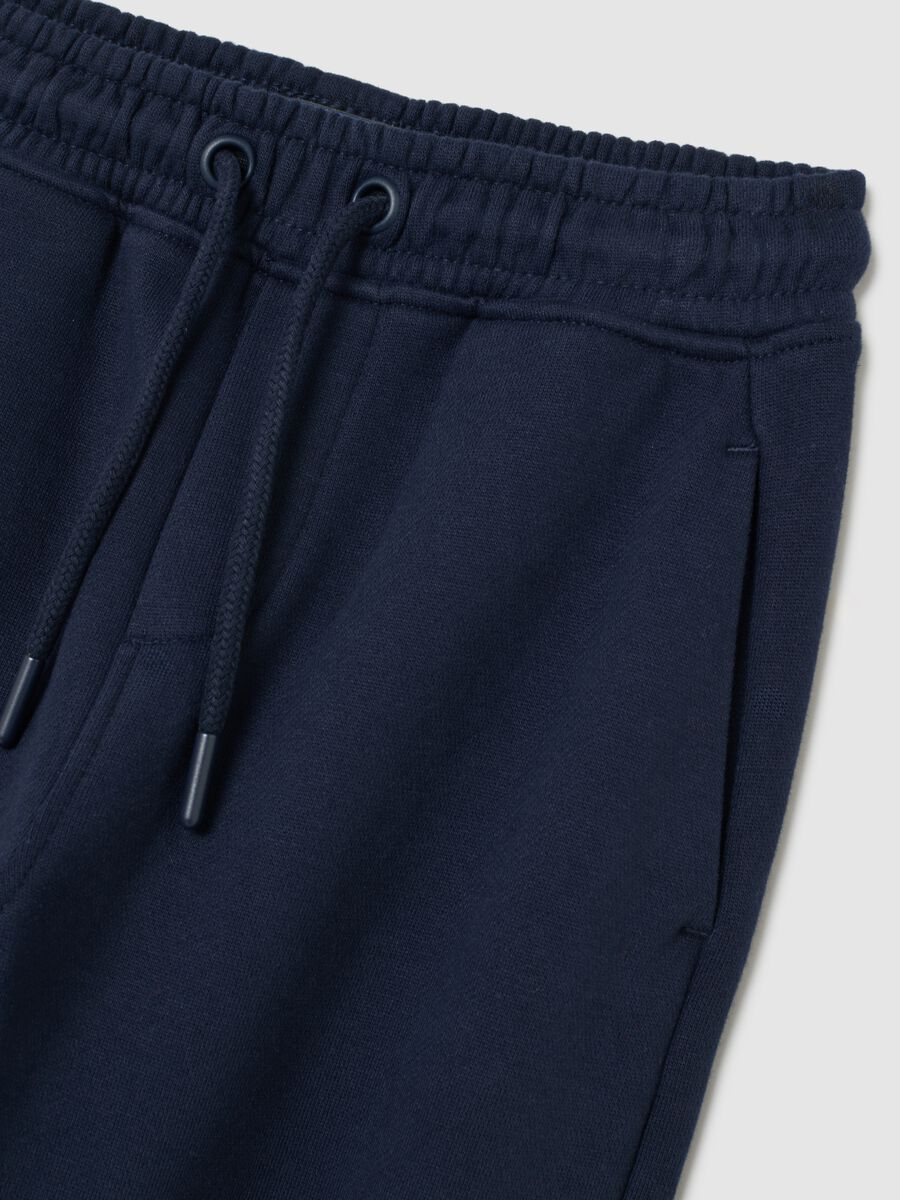 Blue children's jogger trousers made of pure cotton comfort fit_2