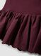 Purple pure cotton mini skirt with embroidered ruffle_5