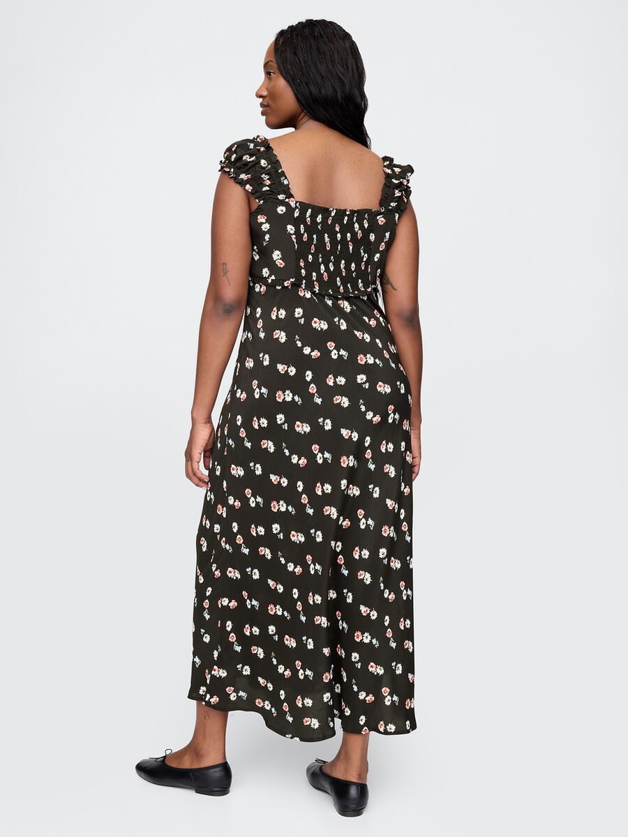 Sleeveless dress with floral pattern_4
