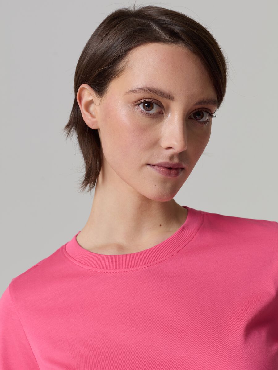 Supima cotton T-shirt with round neck_0
