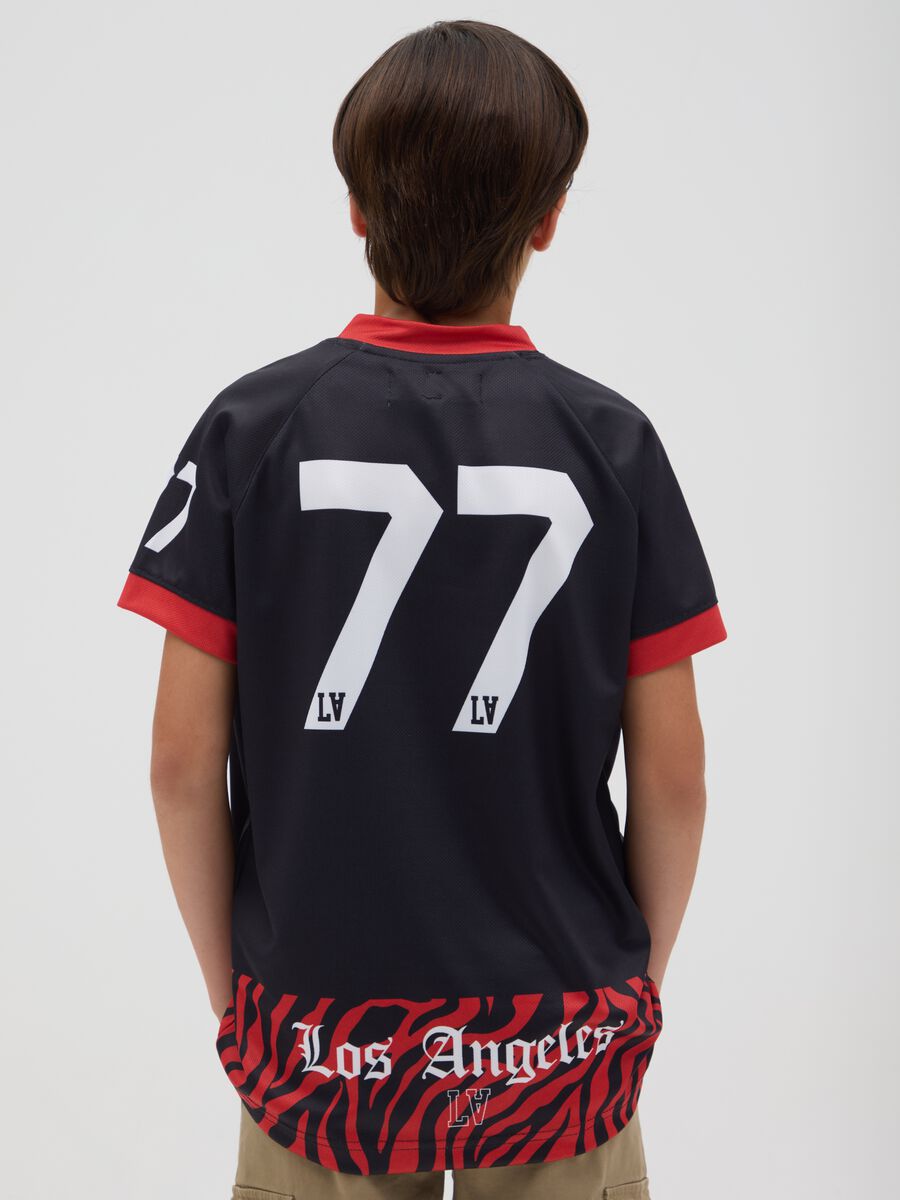 T-shirt da bambino in multicolor con stampa_1