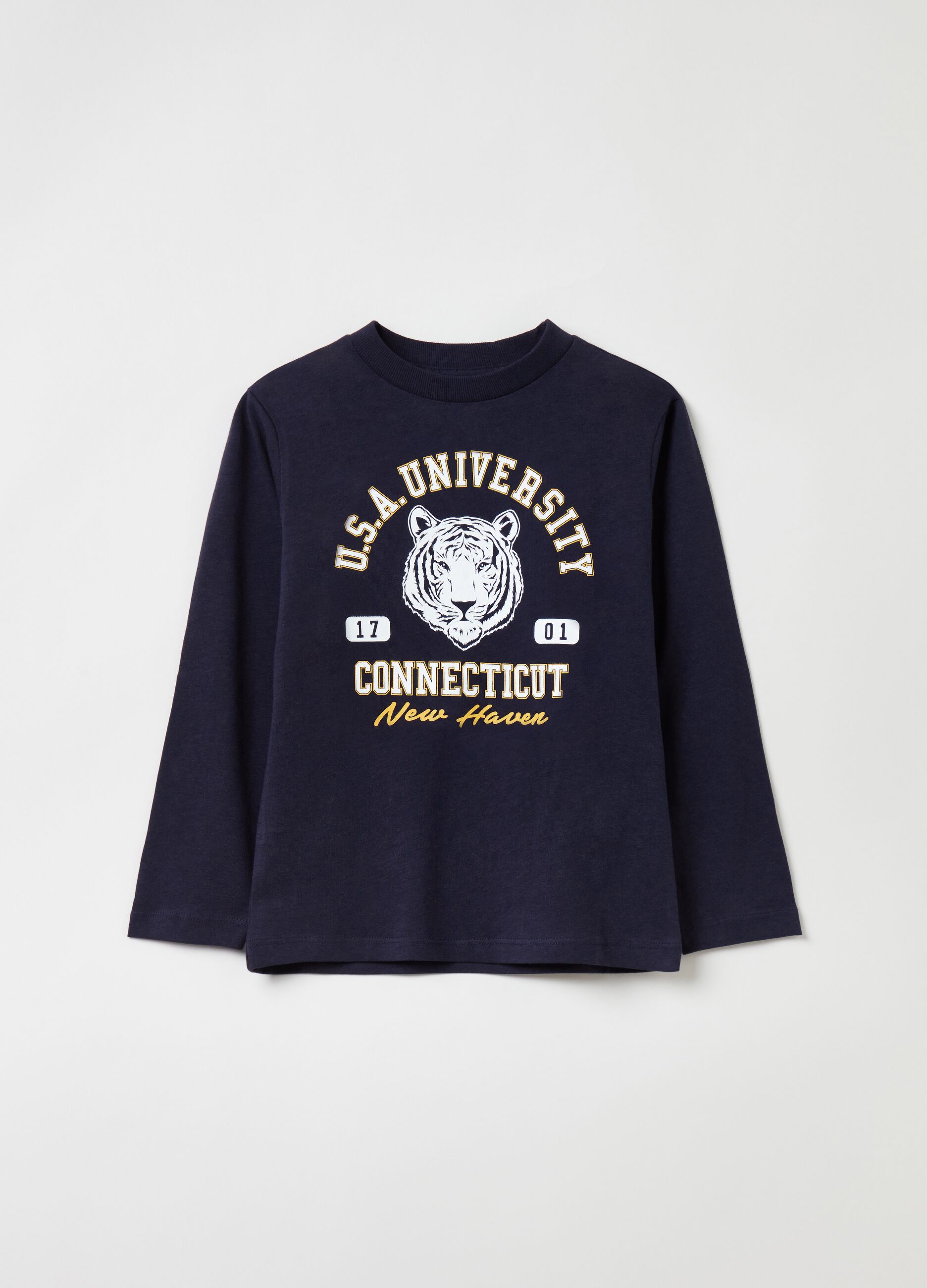 T-shirt a maniche lunghe con stampa_0