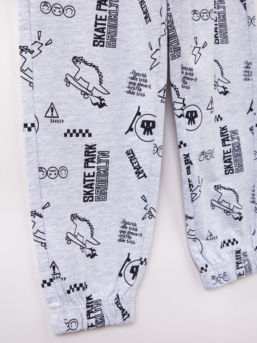 Joggers in felpa con stampa _2