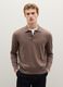 Regular-fit brown cotton blend polo shirt_3