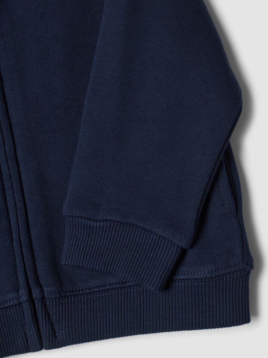 Felpa blu con girocollo in puro cotone organico_3