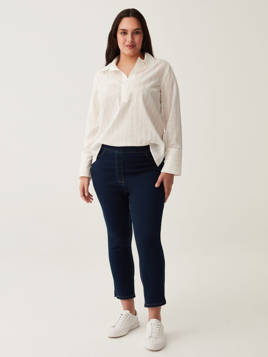 Jeggings cropped con spacchetti Curvy_0