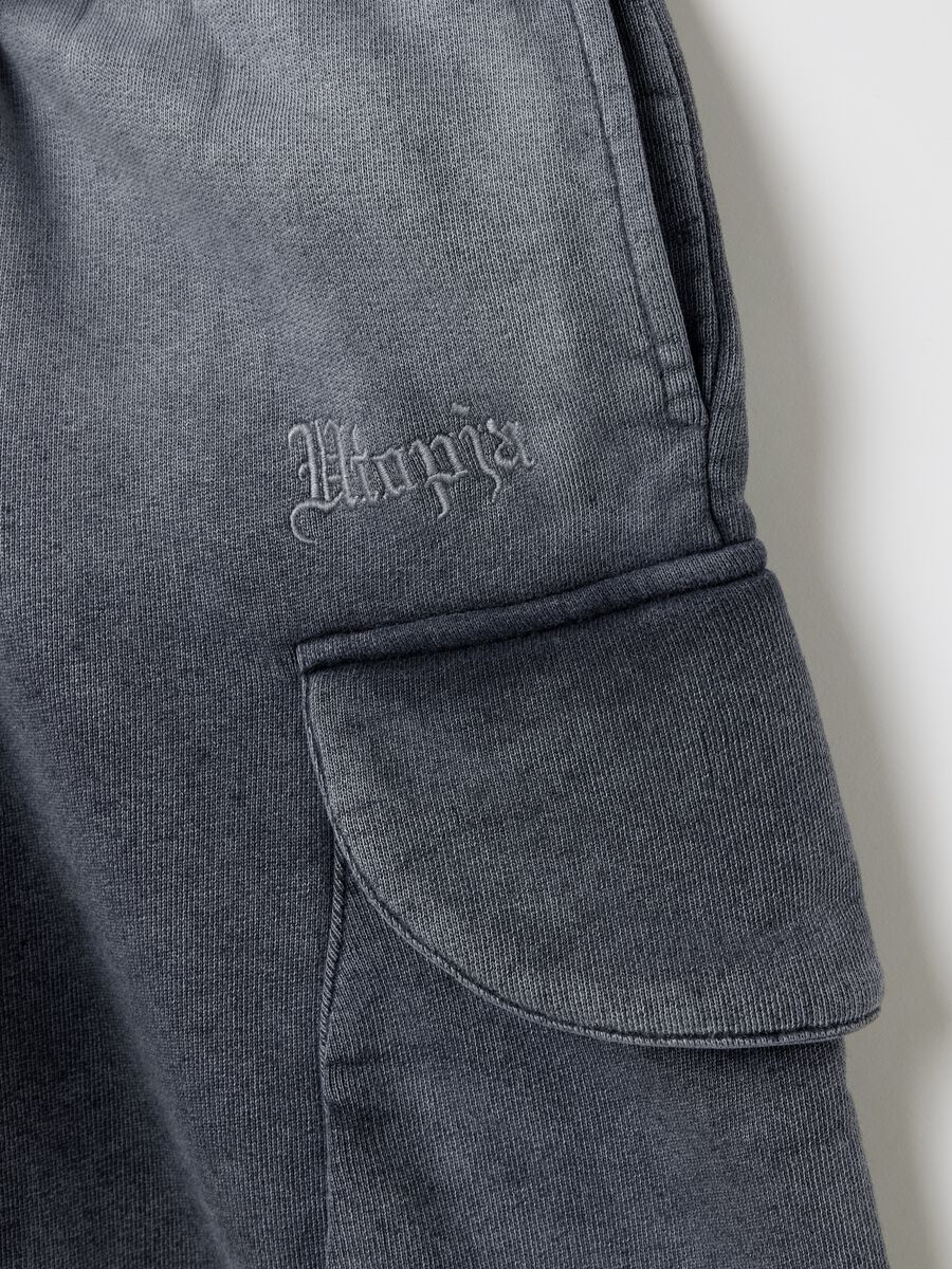 Sunfaded Cargo Sweat Shorts Vintage Grey_6