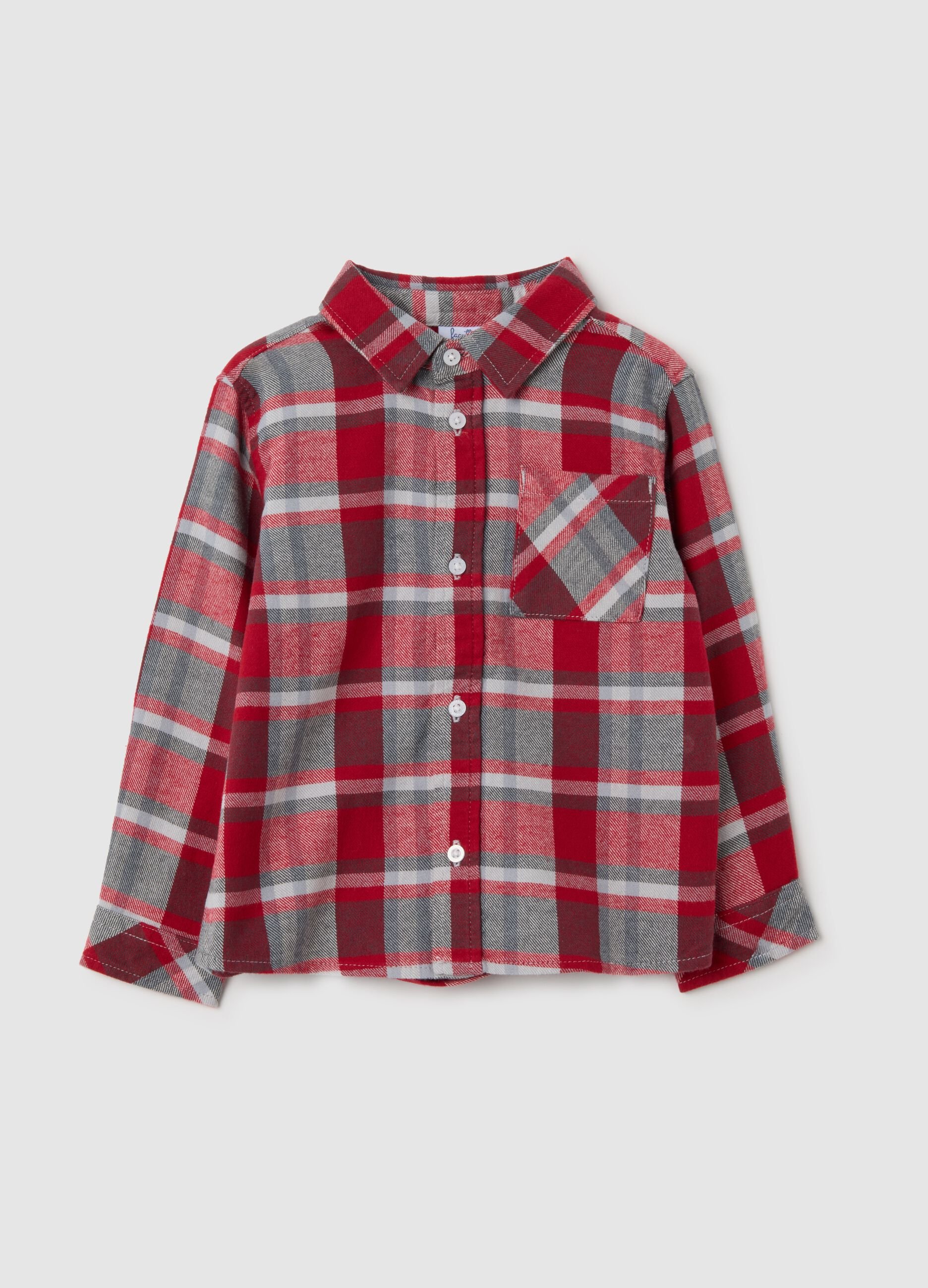 Regular fit multicolour pure cotton children's shirt