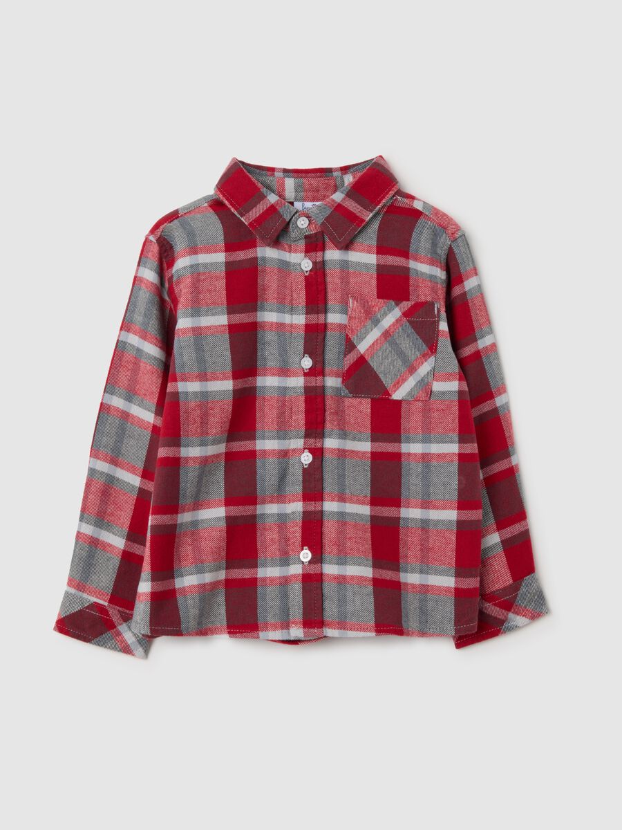 Regular fit multicolour pure cotton children's shirt_0
