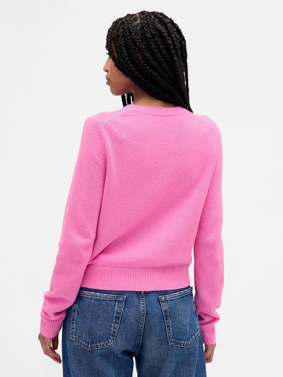 Pink Cotton Blend Sweater_1