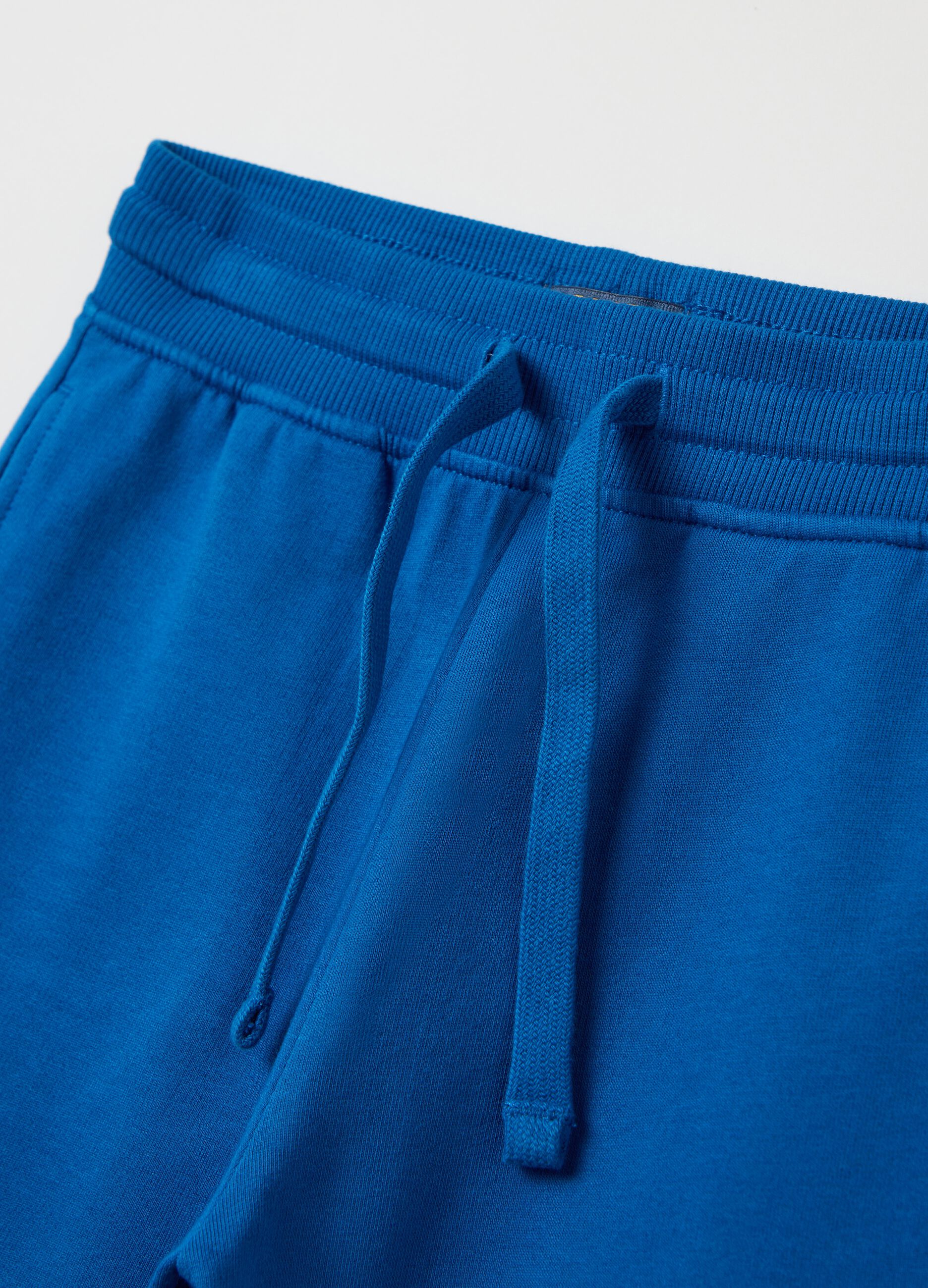 Blue Cotton Sports Shorts