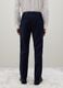 Regular fit blue stretch blend trousers_4