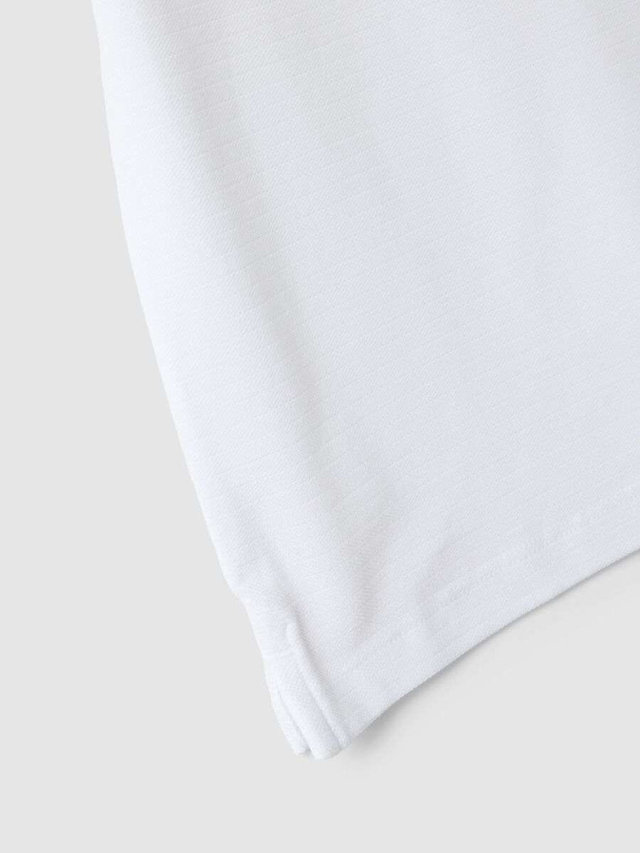 Polo in puro cotone bianca da bambino regular fit_3