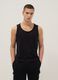 Black pure cotton vest top_2