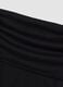 Black viscose-blend top with shawl collar, regular fit_1