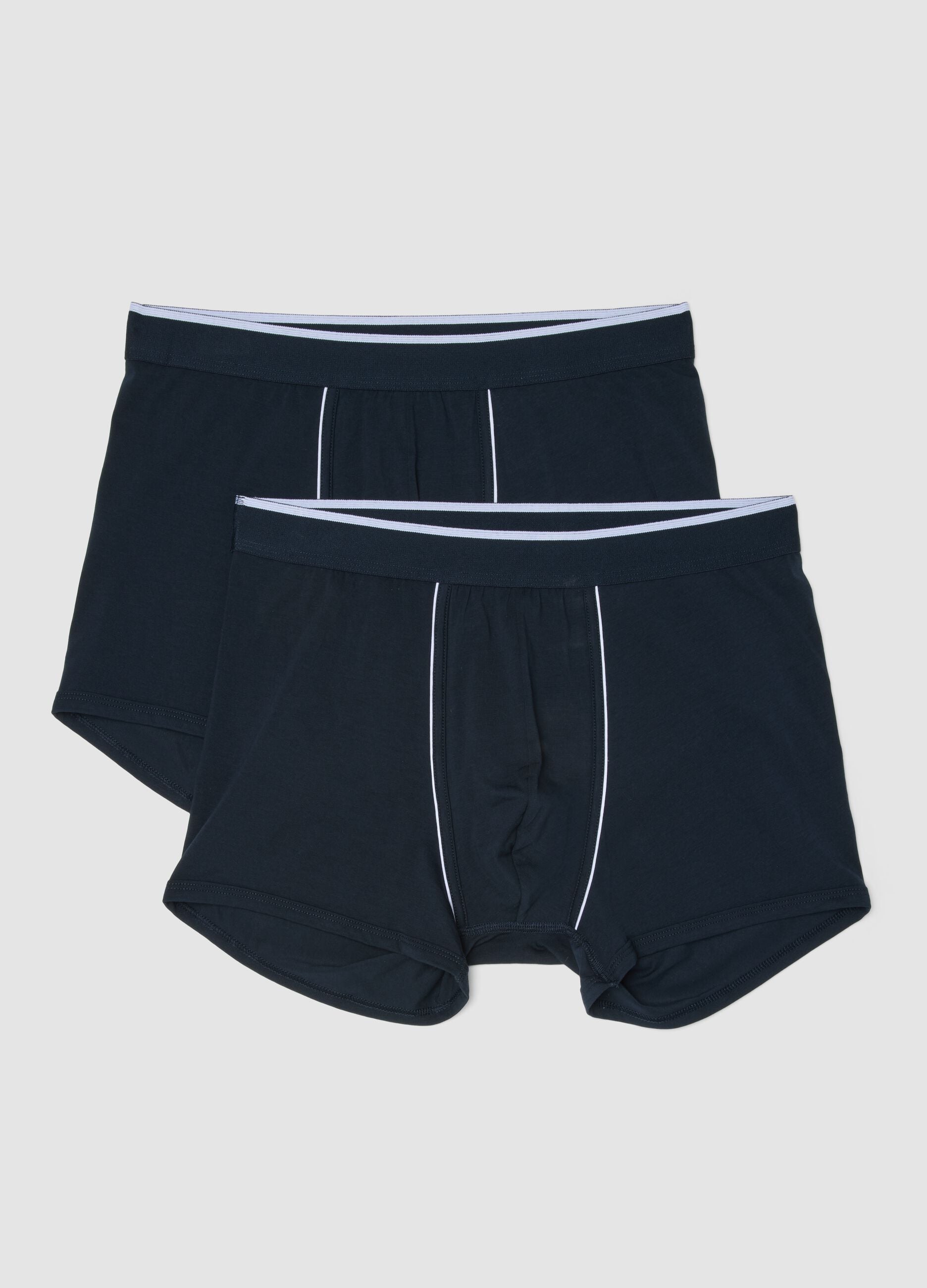 Two-pack of blue stretch Supima cotton boxers