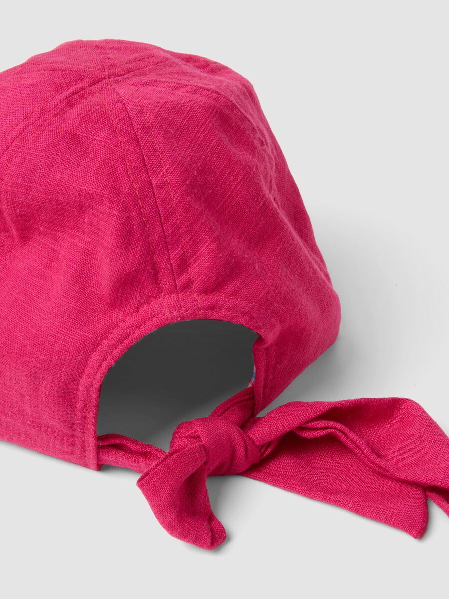 Pink pure cotton cap with peak_3