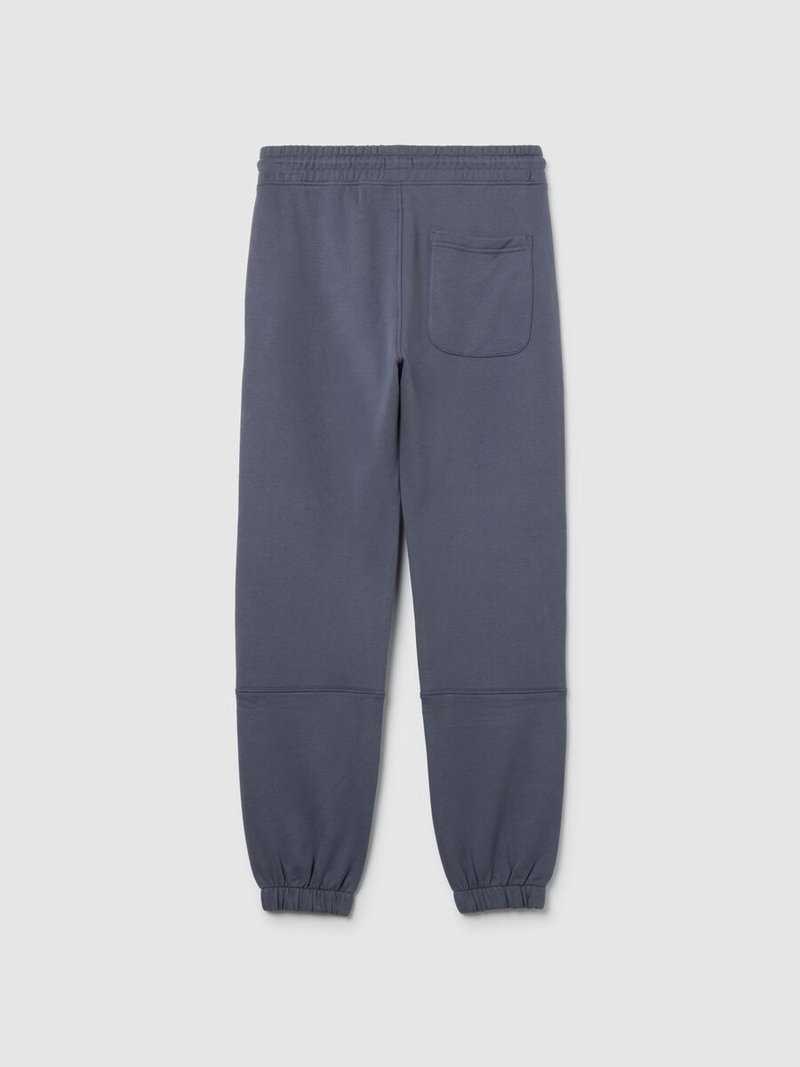 Boys' Blue Jogger Trousers in Pure Cotton with Oversized Fit_1
