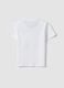 White short-sleeve pure cotton T-shirt with print_1