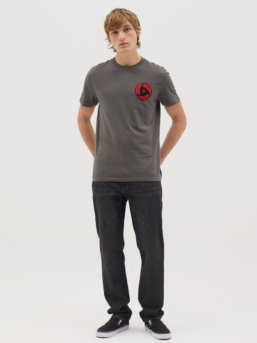 Grey T-shirt with Naruto print_1