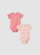 2-pack of pink organic cotton Minnie bodysuits_0