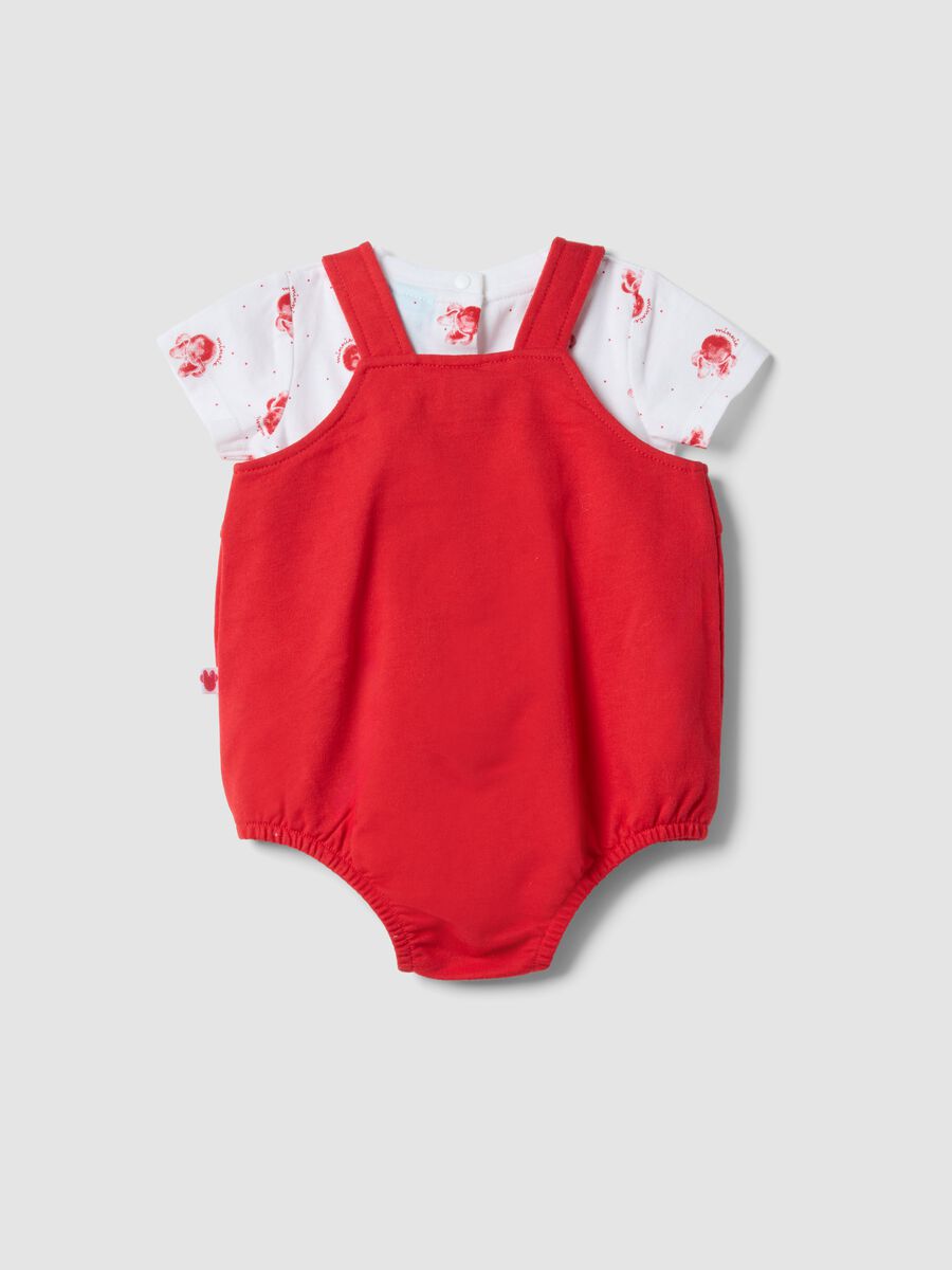 Completo in puro cotone multicolor da neonata con Minnie_1