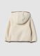 White hooded zip-up teddy-style jacket for boys_1