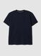 T-shirt blu in misto cotone piquet elasticizzato regular fit Easy Dry_0