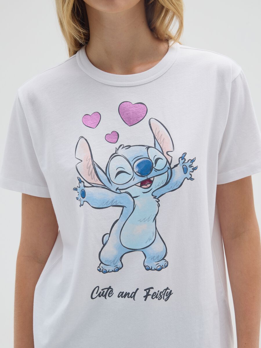 T-shirt in puro cotone bianca regular fit_3