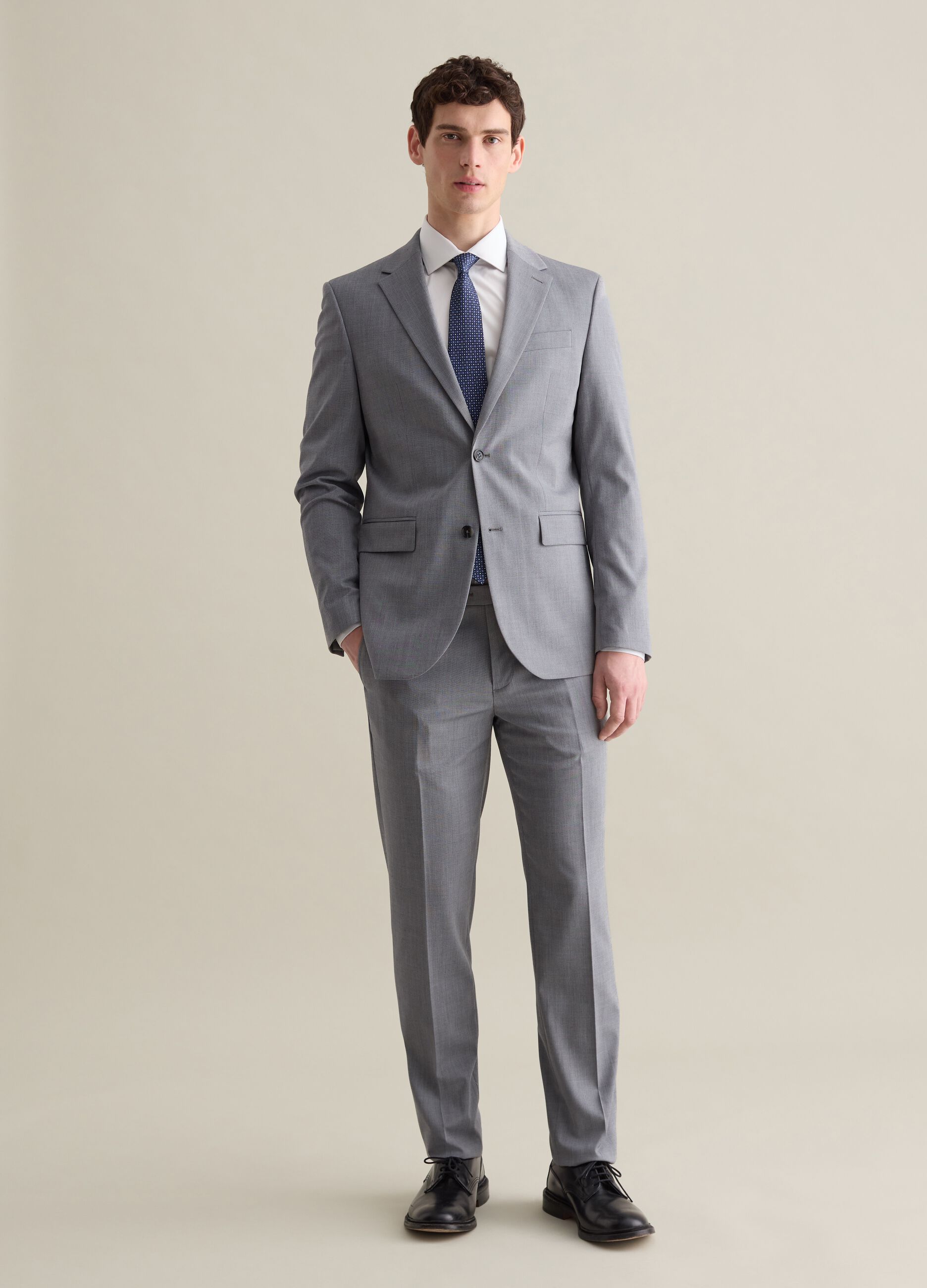 Regular-fit single-breasted blazer in Prince of Wales