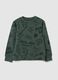 Felpa da ragazzo in puro cotone verde oversize_0