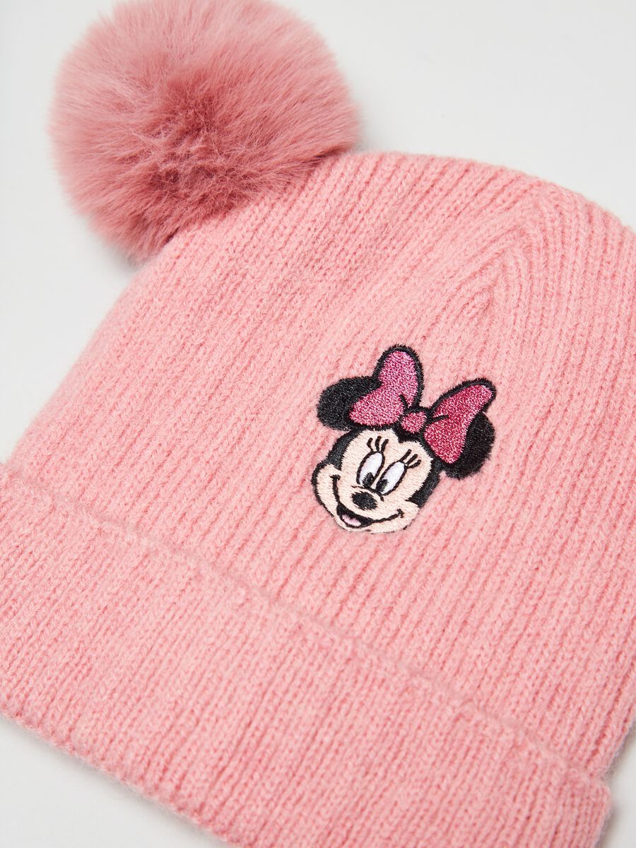 Berretto con pon pon e patch Minnie_2