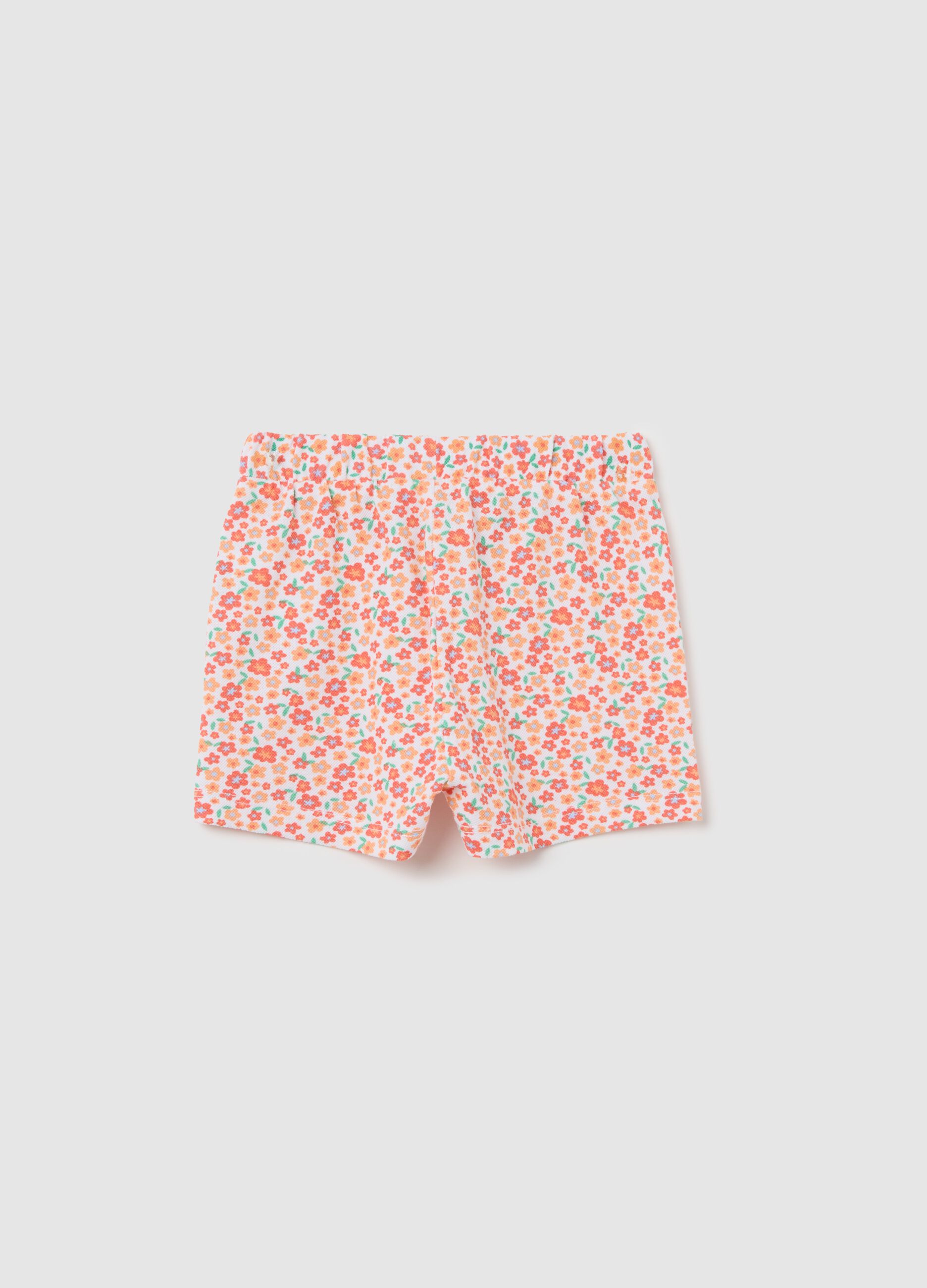 Short da neonata in puro cotone multicolor regular fit con fantasia