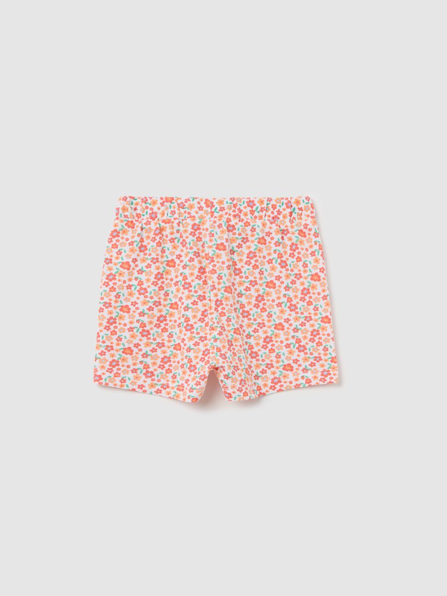 Fagottino Baby Girl Cotton Floral Shorts_1