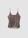 Beige fitted tank top with thin straps in stretch fabric_4