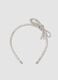 Grey headband with rhinestones and bow_0