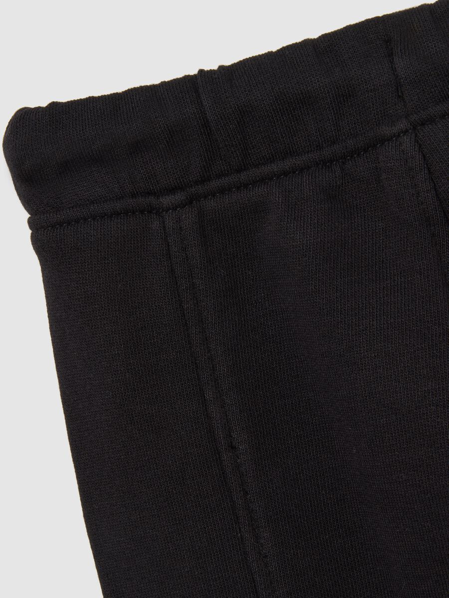 Black jogger trousers with elastic waistband_3