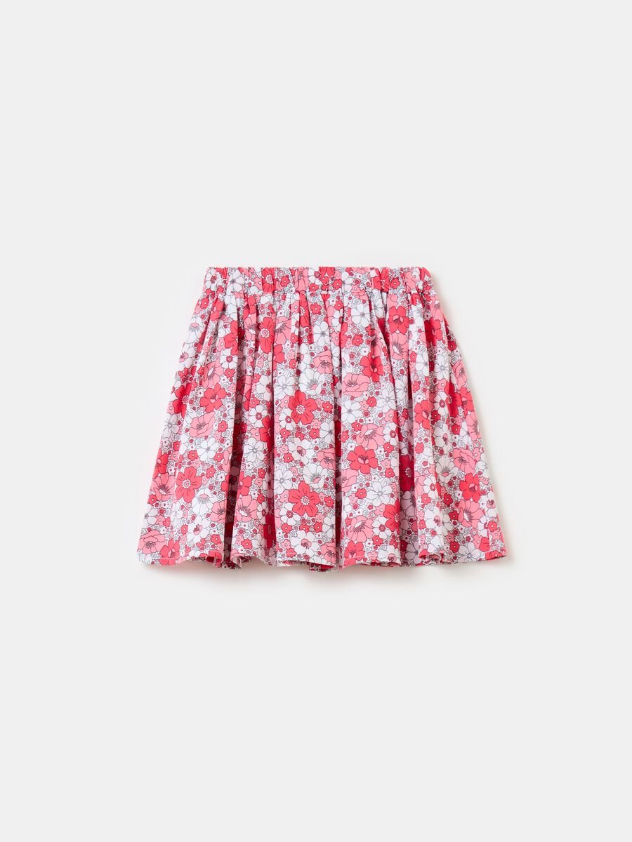 Short skirt with flowers print_1