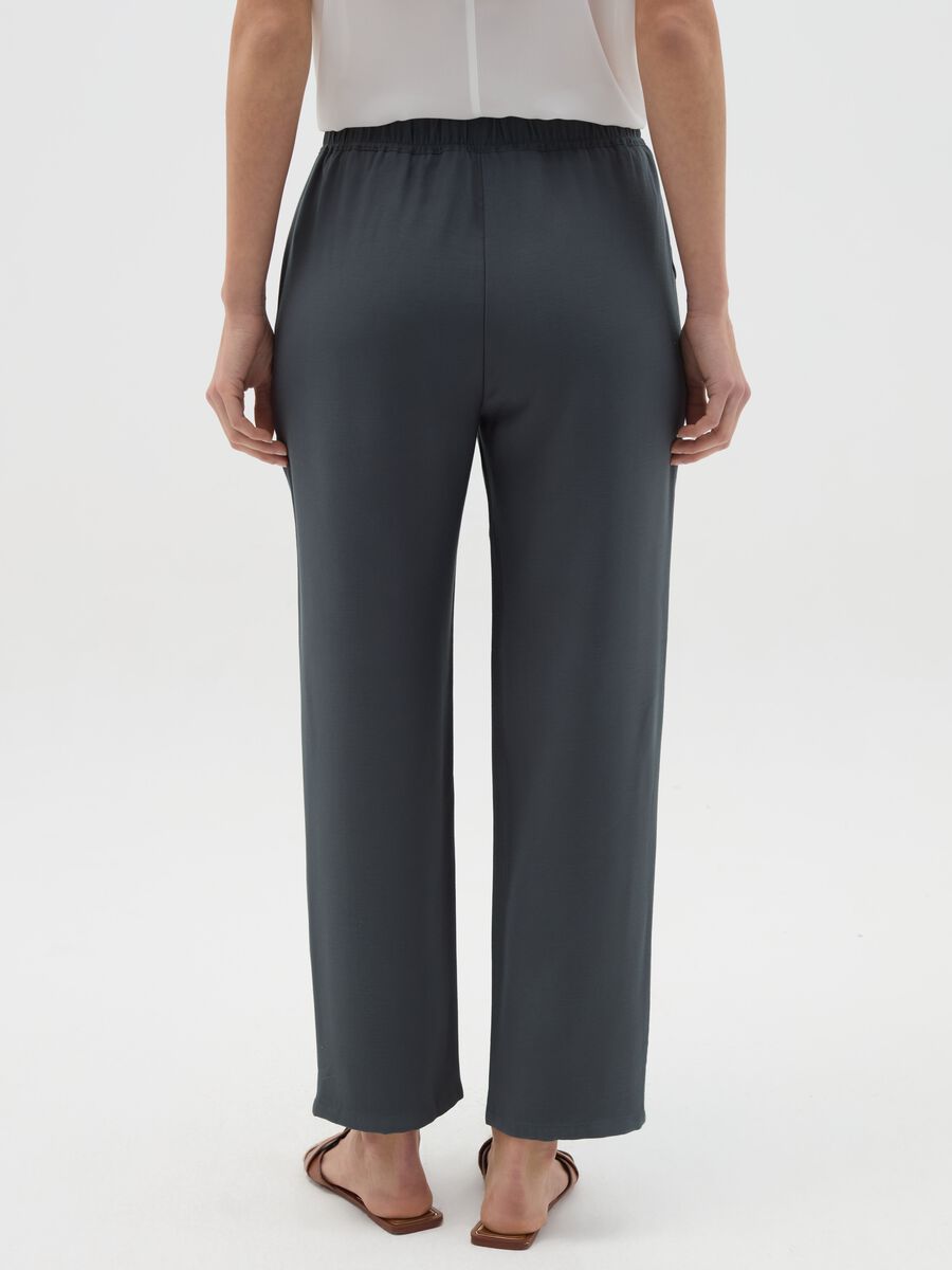 Viscose blend joggers with drawstring_2