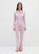Purple polka dot pyjamas with button closure_0