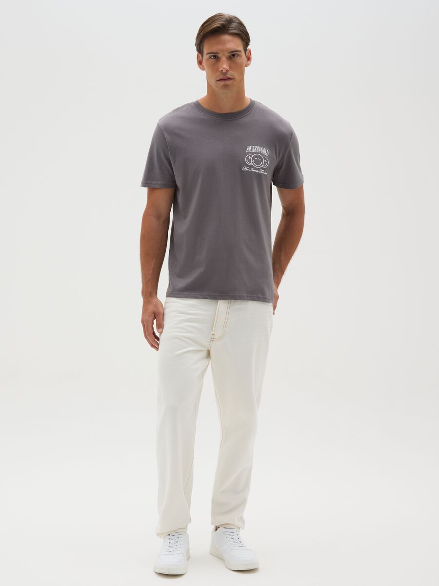 Men's grey cotton T-shirt, regular fit_1
