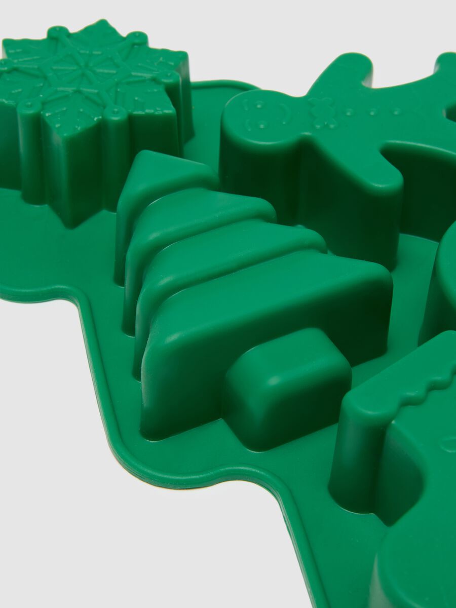 Green silicone Christmas tree-shaped baking mould_2