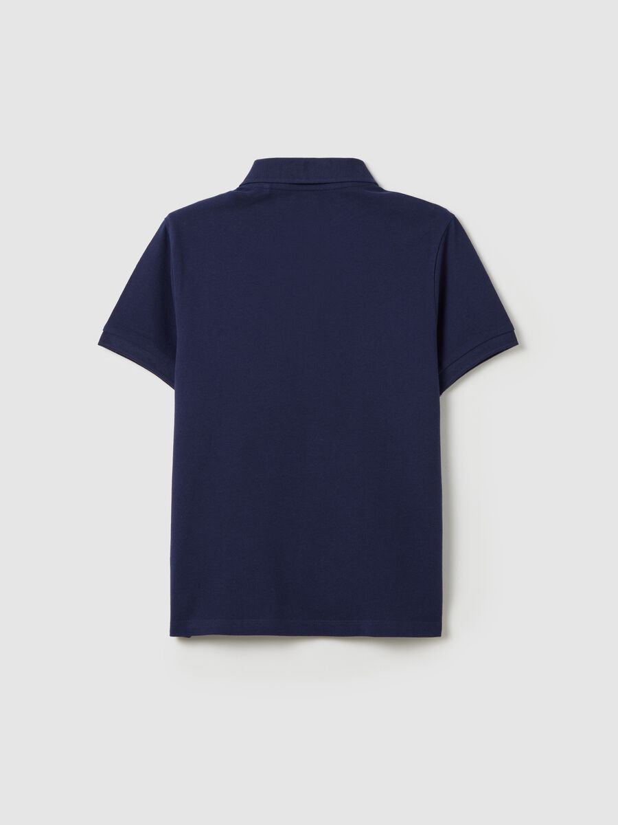 Pure Cotton Blue Polo Shirt_4