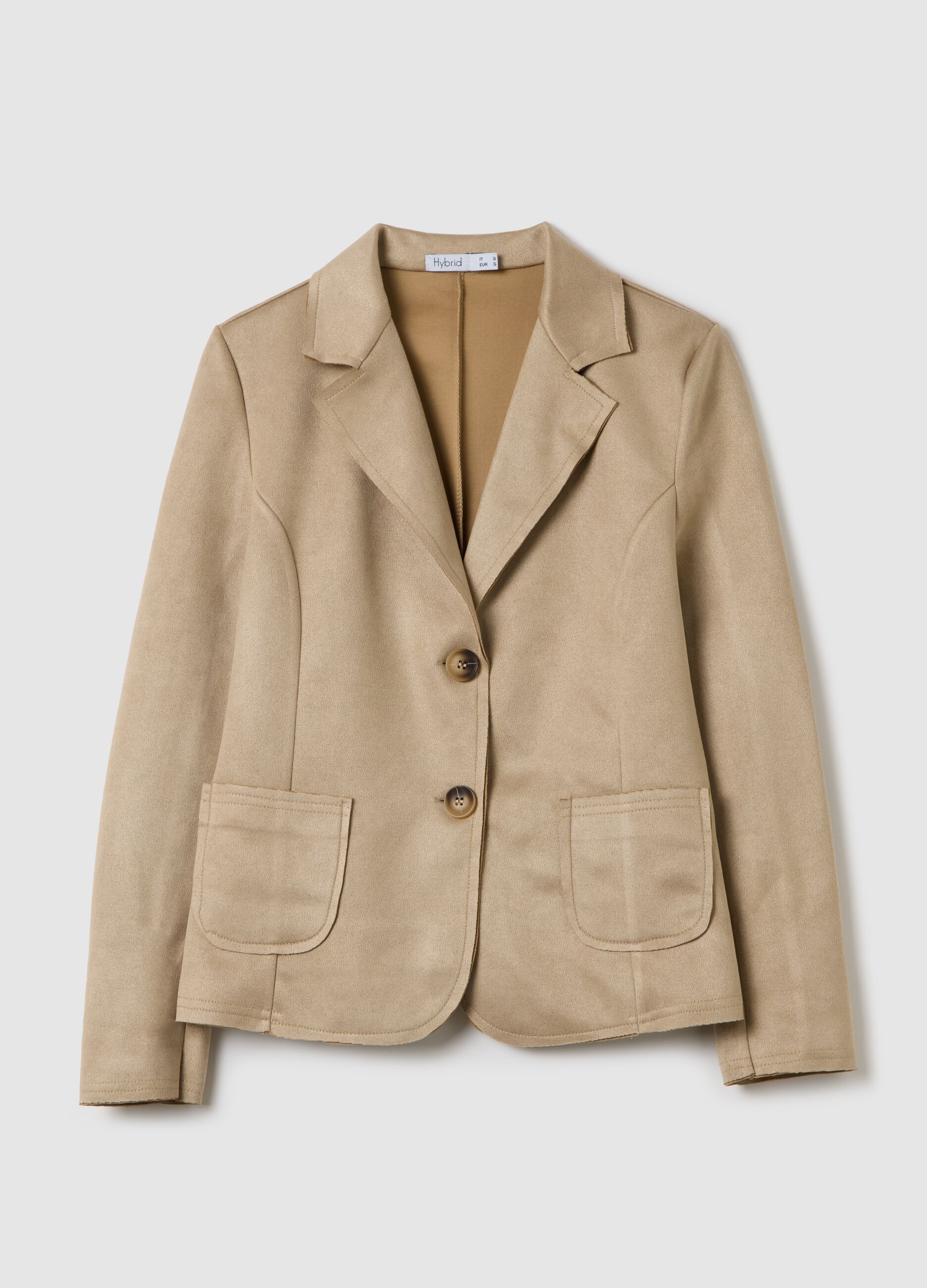 Short beige suede jacket