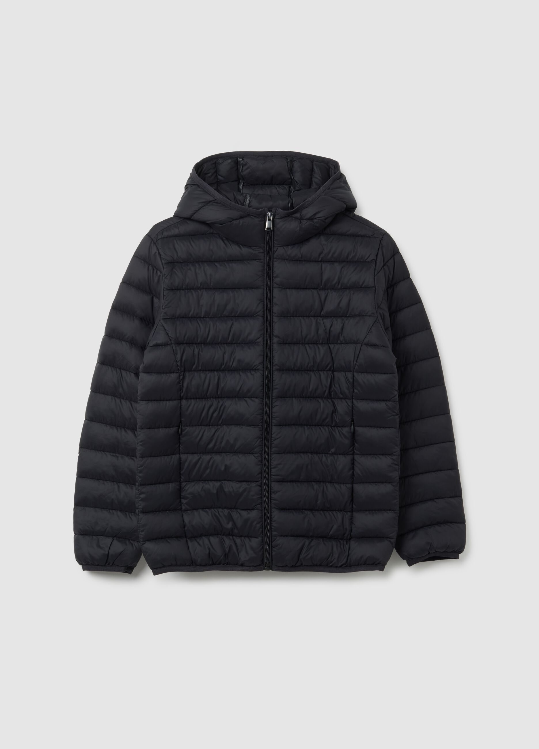 Giacca da ragazzo in misto nero regular fit